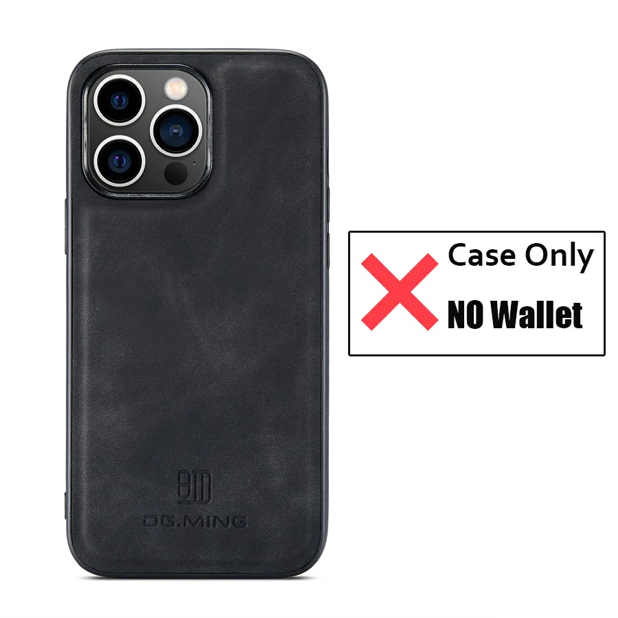 Deluxe Magnetic Leather Wallet Case with Detachable Card Holder