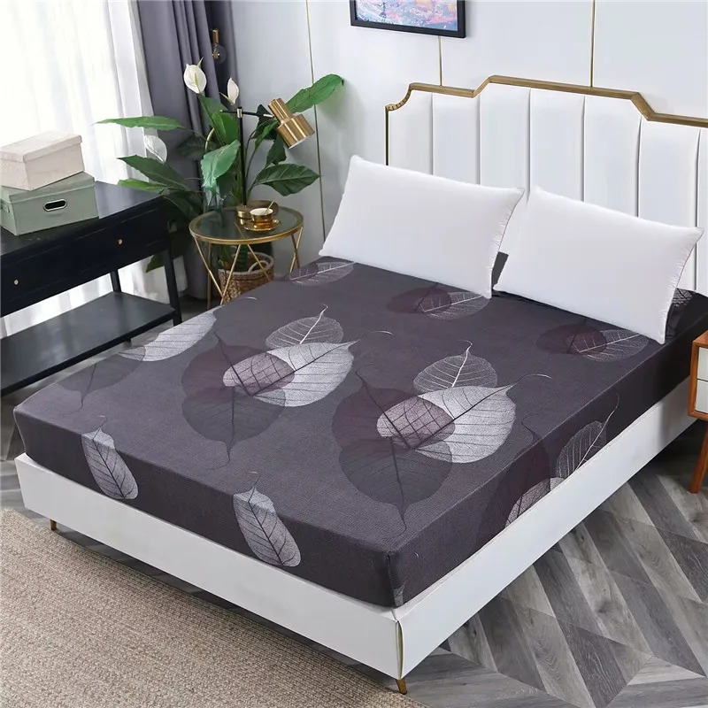 LAGMTA 1 Pc 100% Polyester Printing Fitted Sheet Mattress Cover Four Corners With Elastic Band Bed Sheet 5