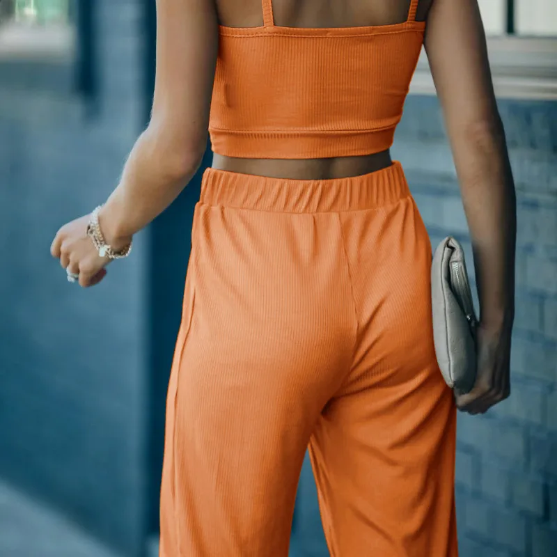 Woman Spring Autumn Clothes Body Casual Homewear 2024 Two Piece Set Women Tracksuit Oversized Straight Pants + Sleeveless Vest