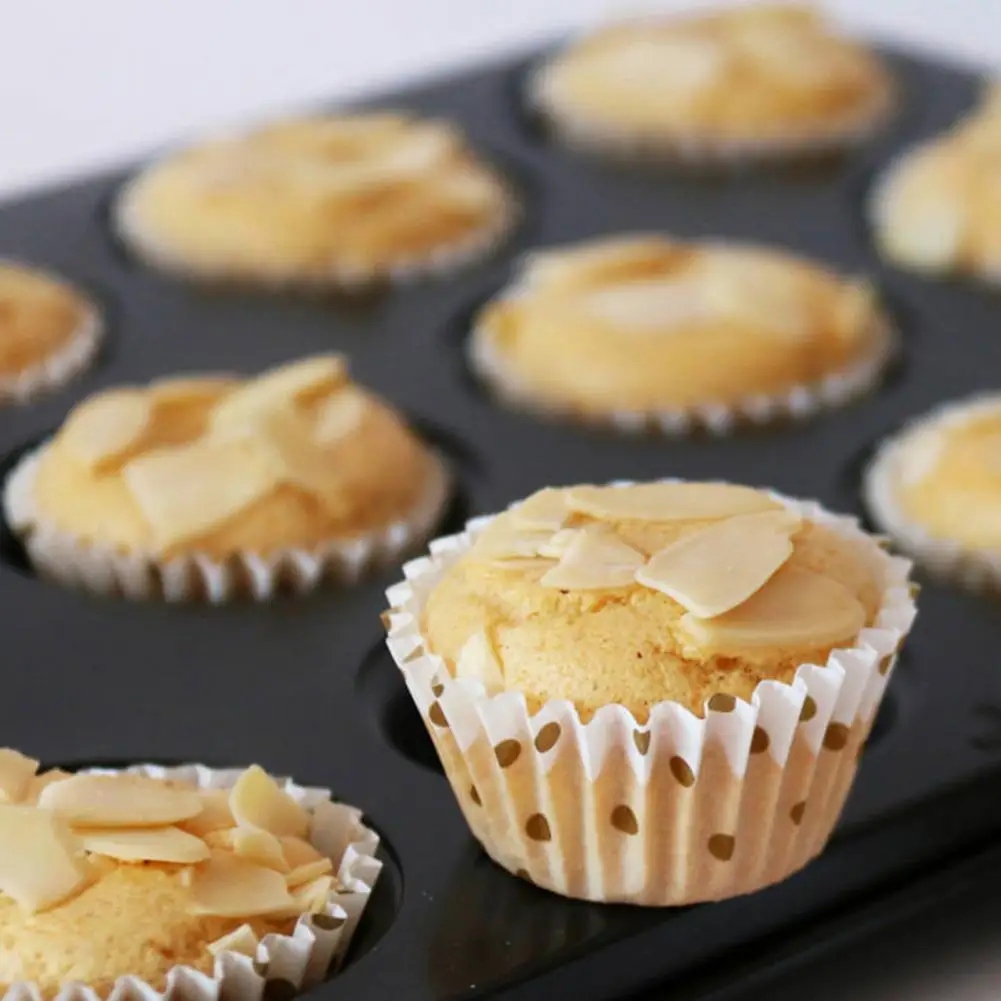 

Double-sided Cake Pan Dishwasher Safe Non-stick 12 Count Muffin Pan with Extended Handles for Even Baking Easy Release Cupcake