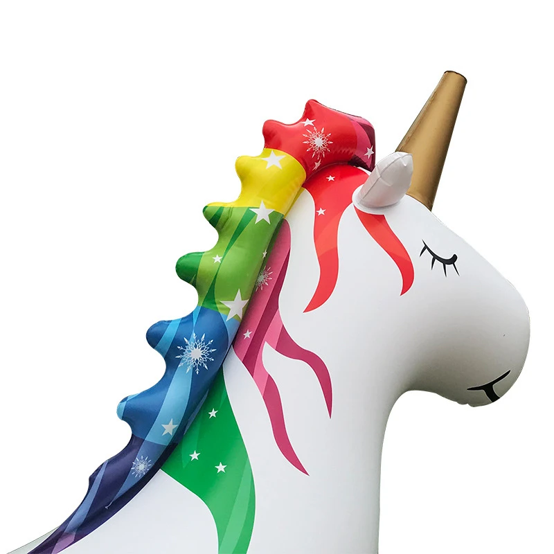 PVC 풍선형 물놀이 유니콘 & 승마용 말 |   여름철 야외 물놀이 장비 (어린이 정원 파티용)