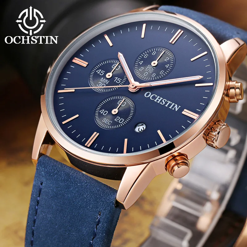 Hot models OCHSTIN 2024 creative nylon series personality trend men's quartz watch multifunction automatic quartz movement watch high quality versatile simple trend belt men young people white personality automatic buckle leather belt wear resistant a2588