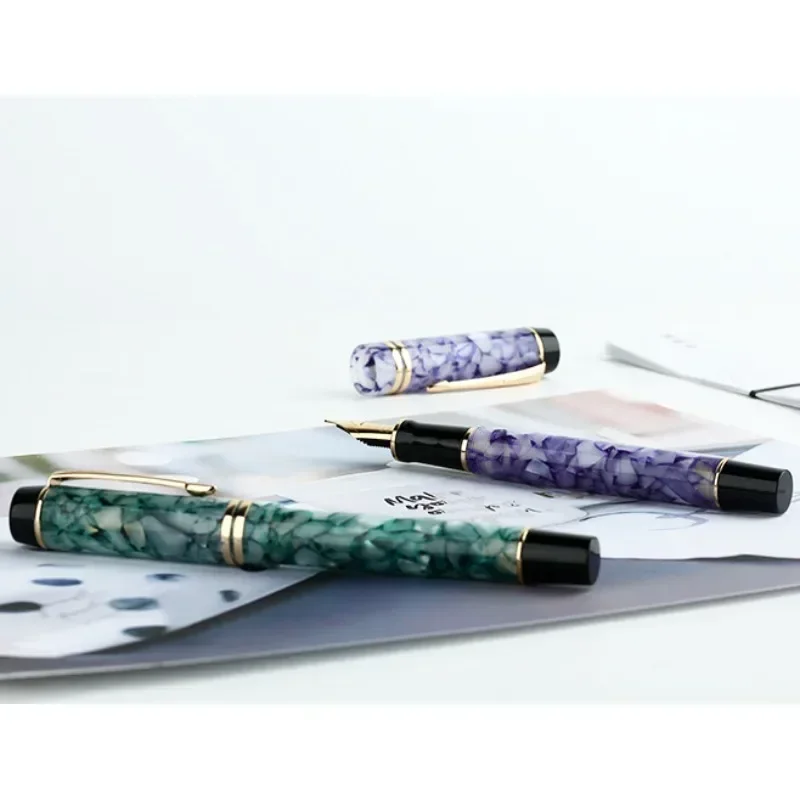 MAJOHN Final Craftsman M600S Pen, Resin Plating, Big Bright Pointed Adult Student Writing Practice Ink Pen, Gift Box Stationery 2