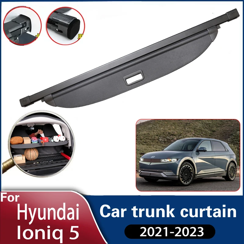 Car Trunk Curtain For Hyundai Ioniq 5 Accessories 2021~2023 Auto