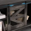 48'' Coffee Table with Storage & Sliding Barn Doors, Farmhouse & Industrial Cocktail Table w/Adjustable Shelves 4