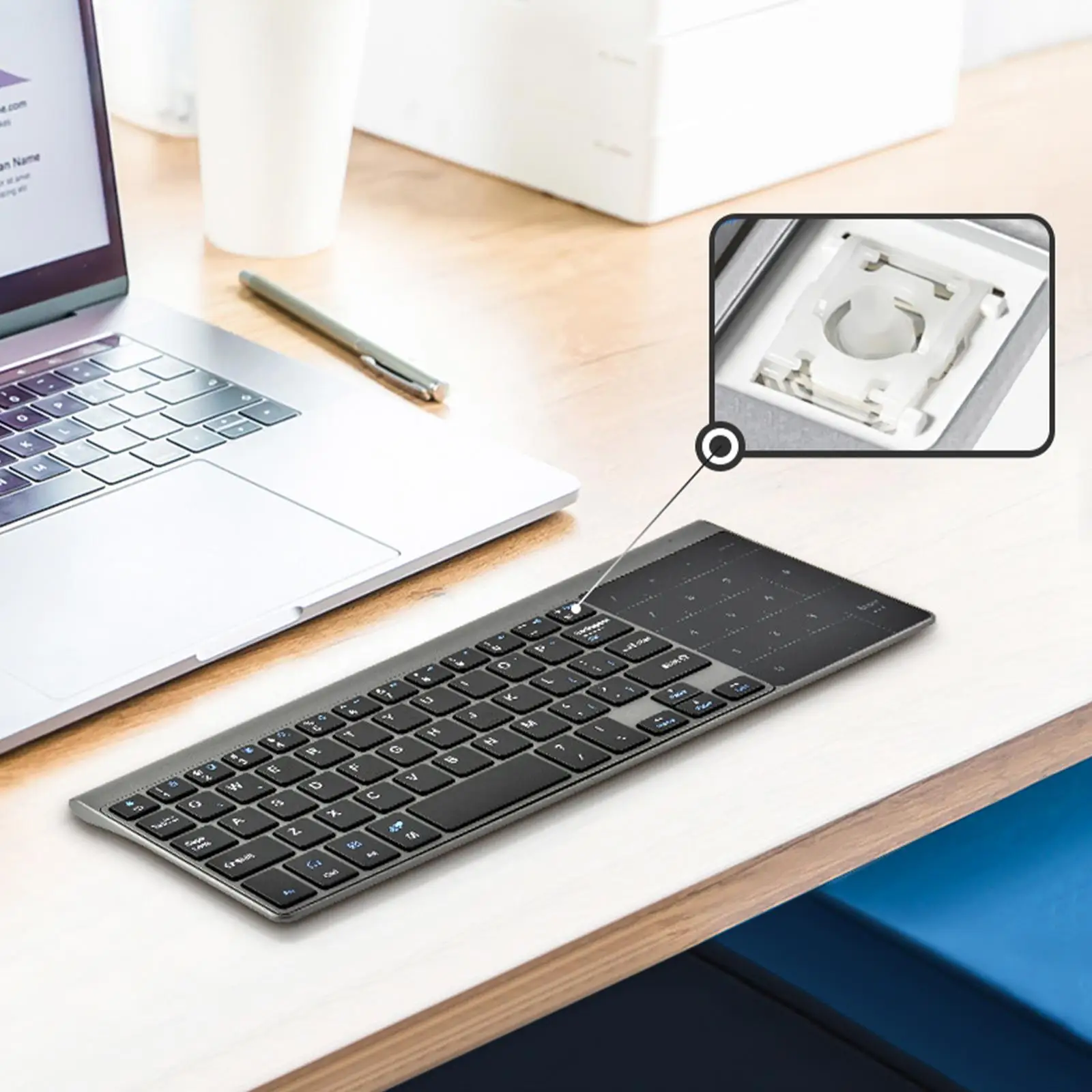 Lightweight Portable Wireless Keyboard Built in Touchpad USB Receiver Mini Keyboard for Computer Laptop Tablet Lightweight Portable Wireless Keyboard Built in Touchpad USB Receiver Mini Keyboard for Computer Laptop Tablet