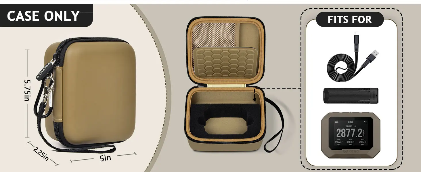 Interior view of Garmin Xero Chronograph Case