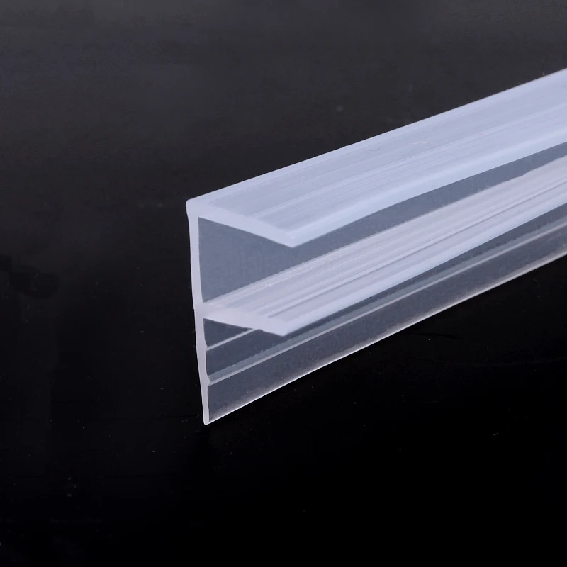2 Meter/lot Widened F/h shape silicone rubber shower room door window glass seal strip weatherstrip for 6/8/10/12 mm glass door seal strip sealing strip tape window seal strip sealing tape rubber seal strip rubber door weatherstripping shower door seal door weatherstripping rubber shower seal sealing strip silicone seal strip