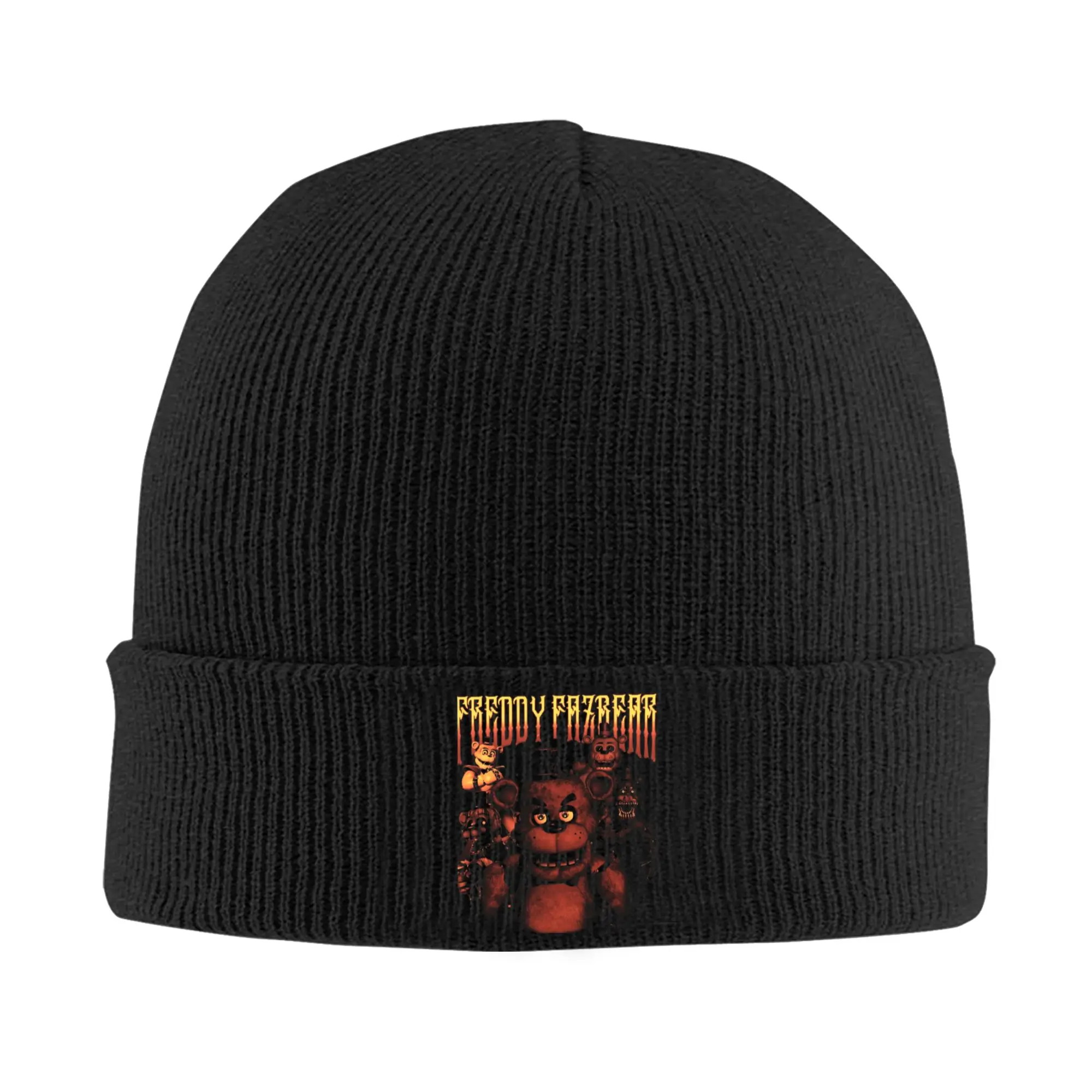 FNAF Freddy's Unisex Winter Knit Beanie - Warm Fashion Cap
