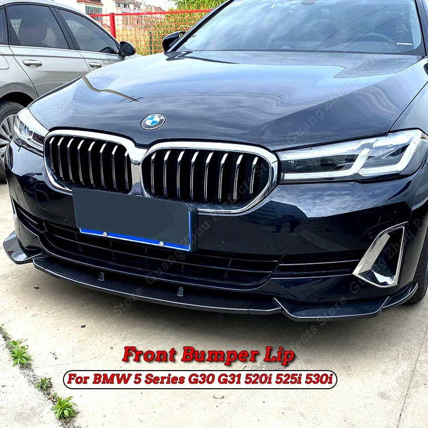 

3pcs Car Front Bumper Lip Body Kit Spoiler Splitter Bumper Canard Lip Splitter For BMW 5 Series G30 G31 520i 525i 530i 2021 2022