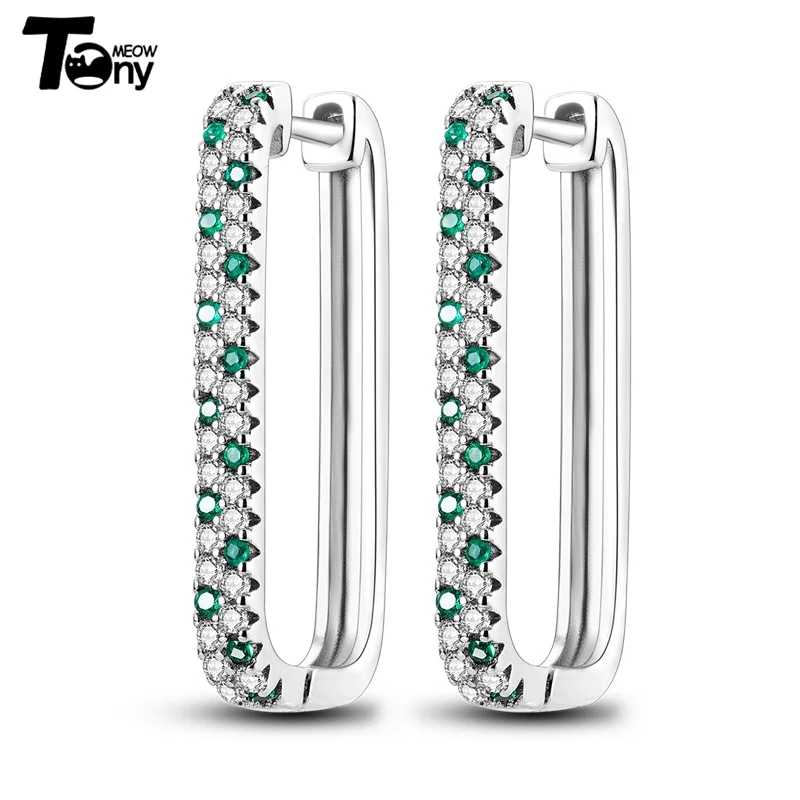 925 Sterling Silver Hoop Earrings For Women Star Moon Paint Feather Musical Note Colorful Zircon Fashion Earrings Women Gift