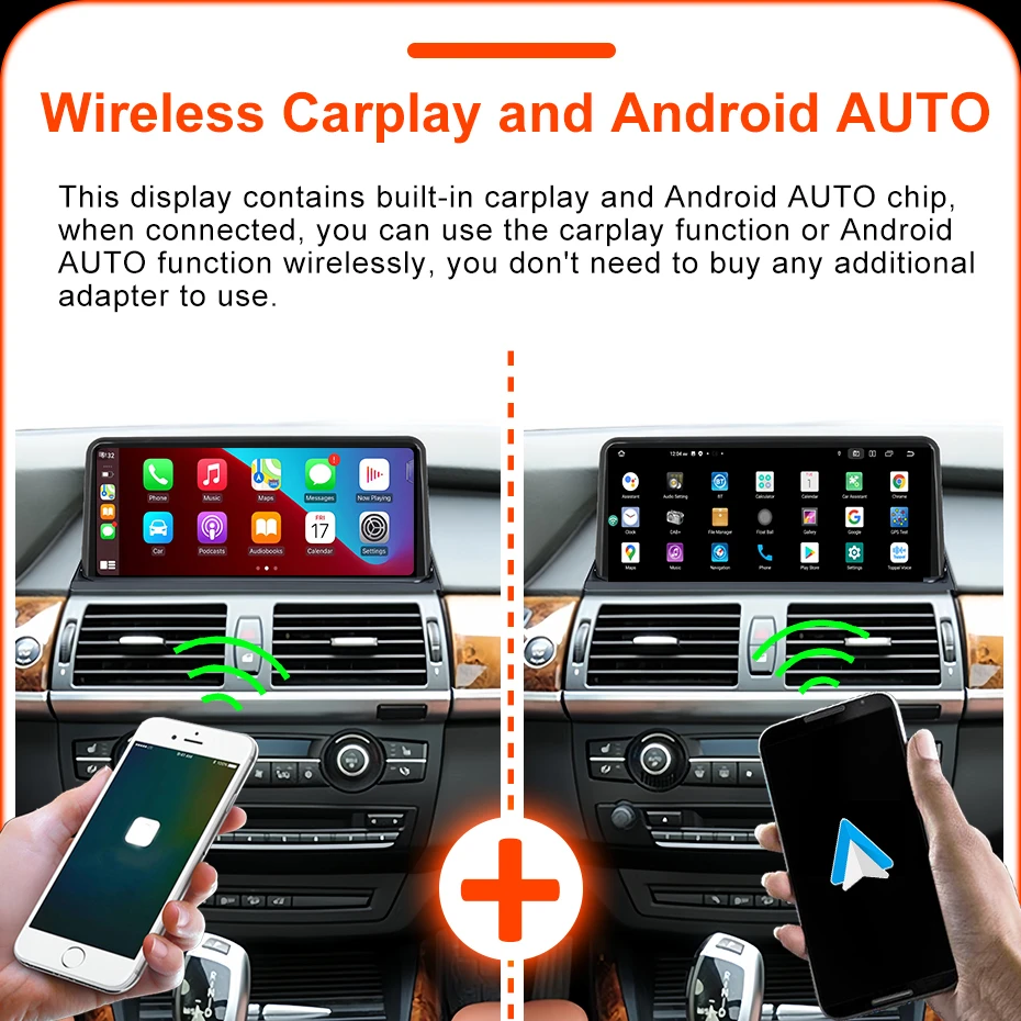 8-Kern Wireless Carplay Qualcomm Snapdrago Autoradio Android 15 Auto Stereo Für BMW X5 E70 X6 E71 Bluetooth Autoradio Navigation – Detail 11