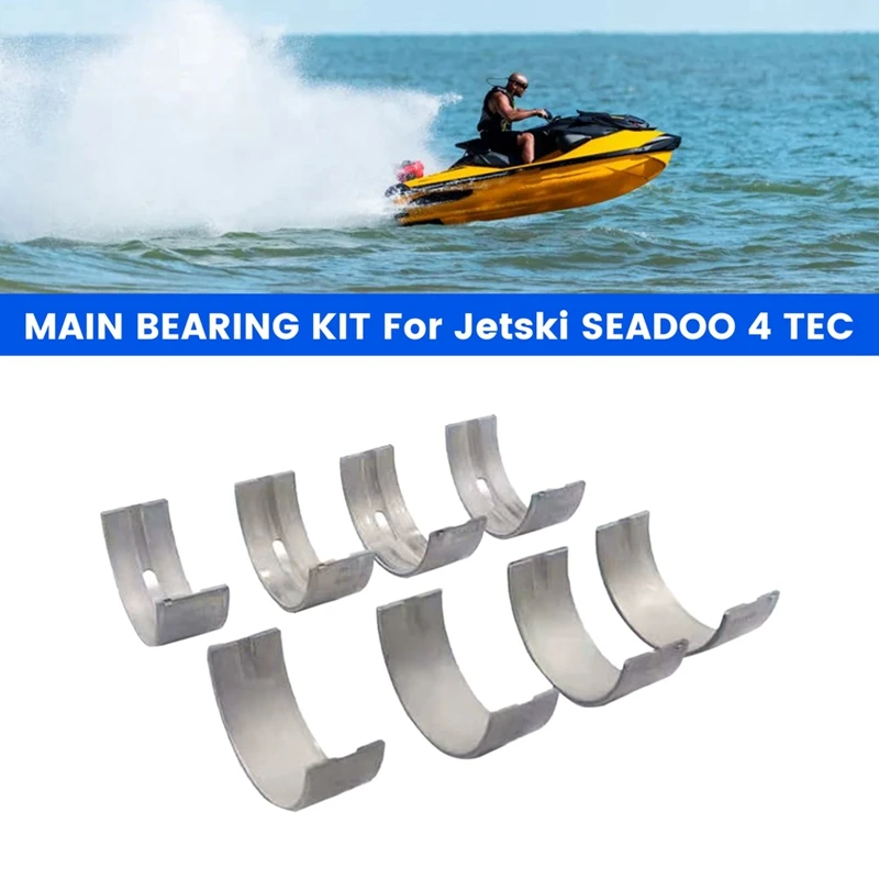

8Pcs For Jetski SEADOO 4 TEC GTX, GTI RXP RXT Sea Doo Gti 130 155 185 215 155 260 MAIN BEARING KIT 1503 420933456 Accessories