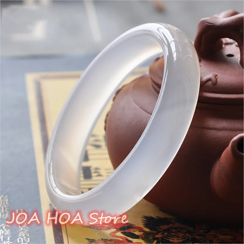 

Latest Natural High Ice Jade Bangles Rare Delicate Elegant Chalcedony Agate Bracelet Exquisite Handring Fine Jewelry