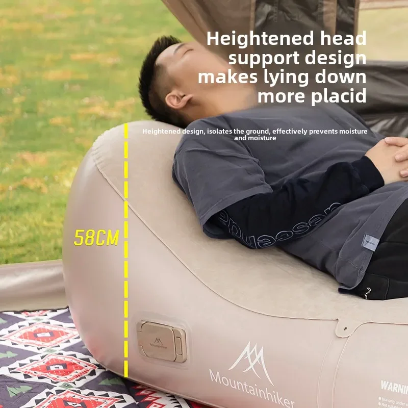 Inflatable Air Sofa Bed MOUNTAINHIKER Upgraded Outdoor Air Mattress Lazy Camping Automatic 180x75x58CM