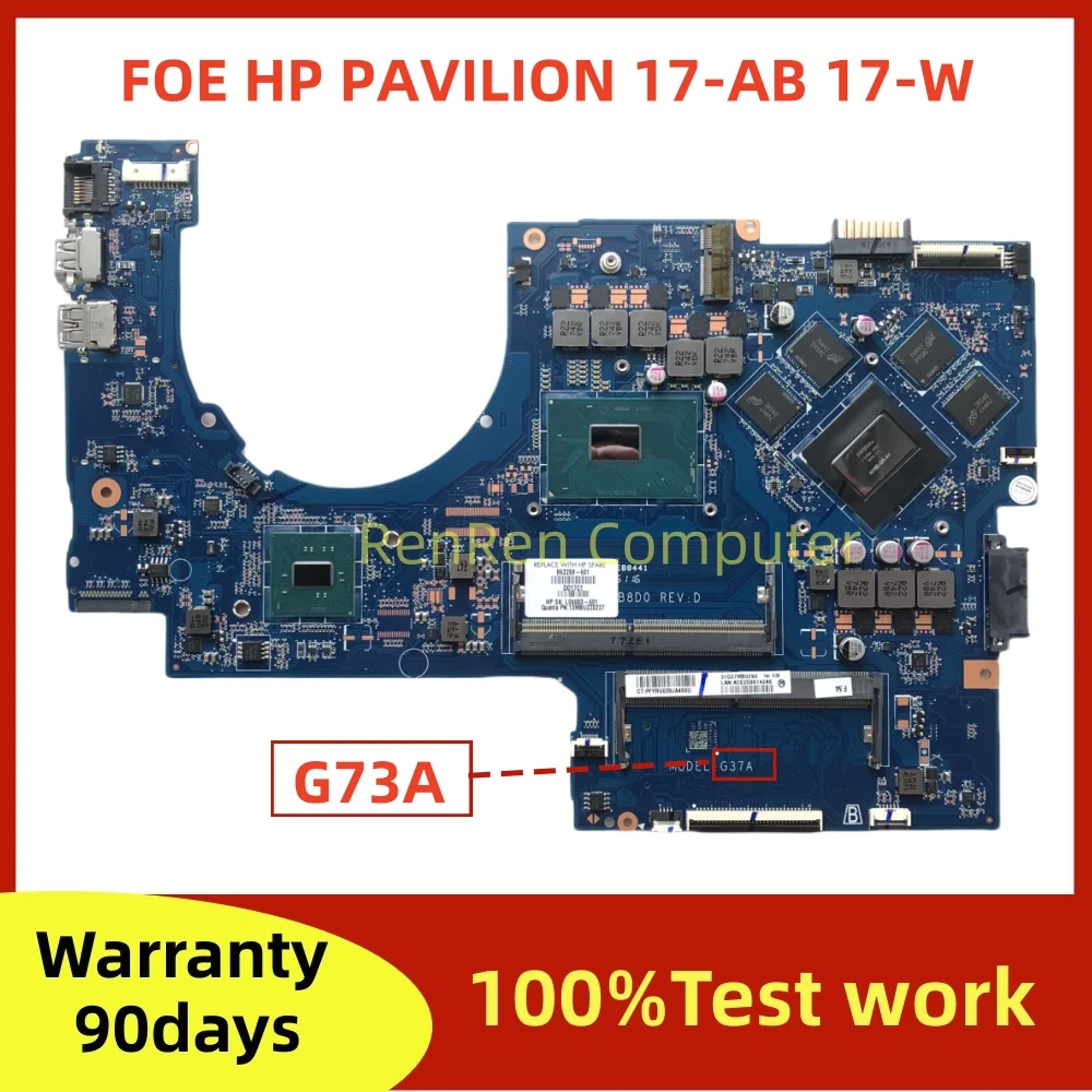 MOTHERBOARD HP OMEN 17 - DAG37AMB8D0 G37A CPU i7-6700HQ GTX965M DDR4