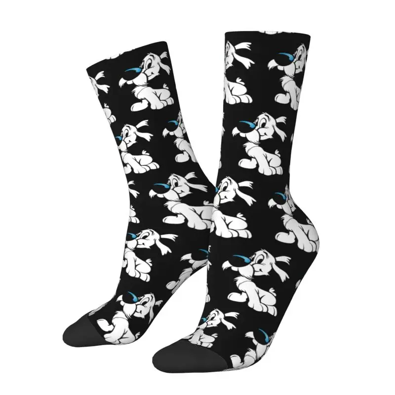 Asterix And Obelix Dogmatix Men Women Crew Socks Unisex Cool 3D Print Funny Cartoon Dog Idefix Dress Socks