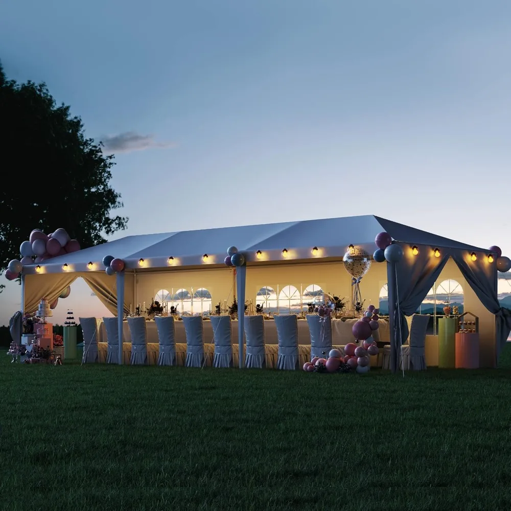 Party Tent 10'x30' Outdoor Wedding Canopy Tents with Removable Sidewalls Heavy Duty Event Booths Waterproof Gazebo Shelter 2