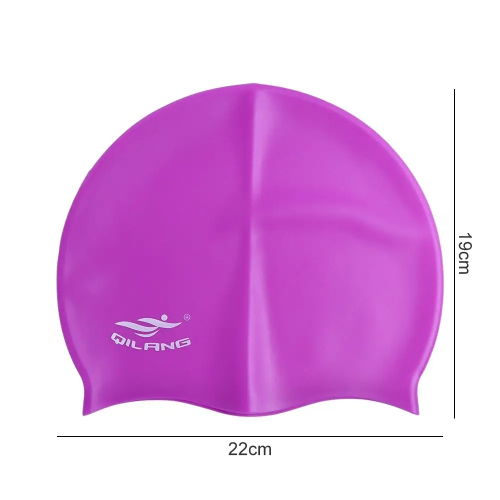 Men and Women High Elastic Long Hair Swim Cap Silicone Flexible Waterproof Swimming Cap Swim Pool Hat Bathing Cap Swimming Hat 6