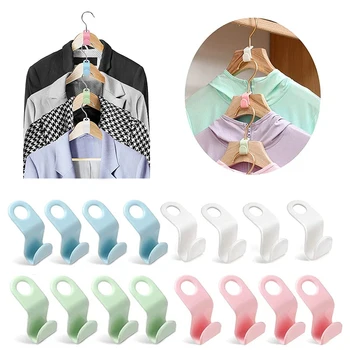 Ganci appendiabiti per guardaroba da 20 pezzi Organizzatore Connect Gancio appendiabiti salvaspazio per camera da letto in plastica a cascata multifunzione 1