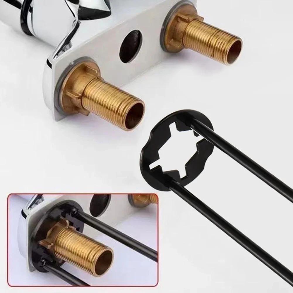 1/2 PCS Basin Wrench 7 Sizes Sink Wrench Four-Jaw Hex Under Sink Wrench Faucet Tool Multifunctional Steel for Bathroom Kitchen