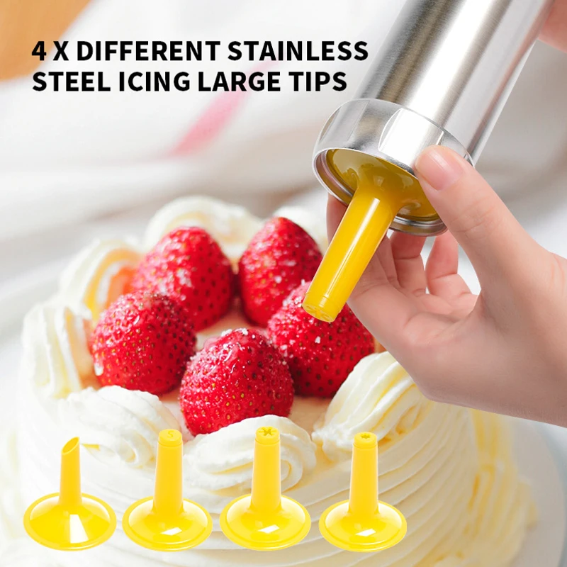 Stainless Steel Cake Cream Decorating Gun Sets Cookie Making