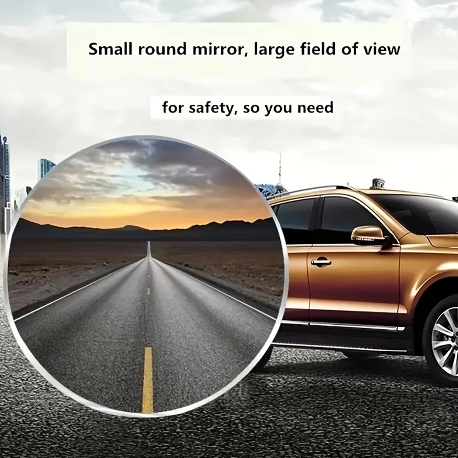 Car Accessories Blind Spot Mirror 2pcs Fitted Car Blind Spot 360 Degree Swivel Rimless Reversing Aid Mirror