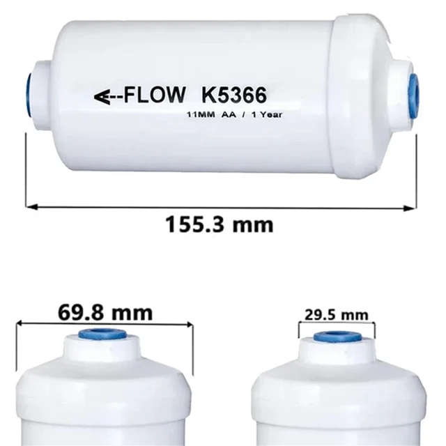A01M 2 Pcs Replacement Fluoride Water Filter K5366 Compatible with Gravity Water Filtering System Purification Elements 6