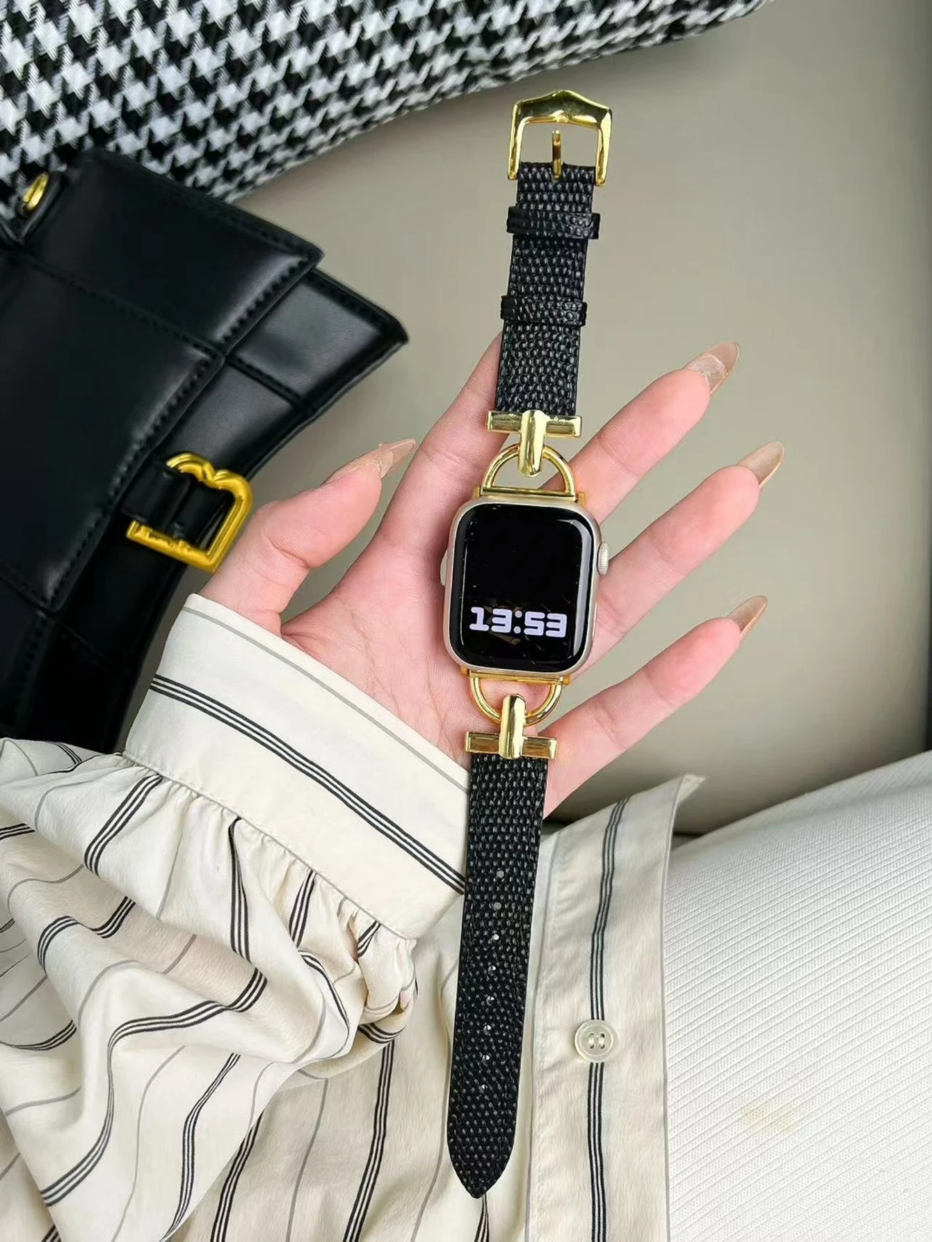 Elegant Leather Loop Luxury Watch Strap