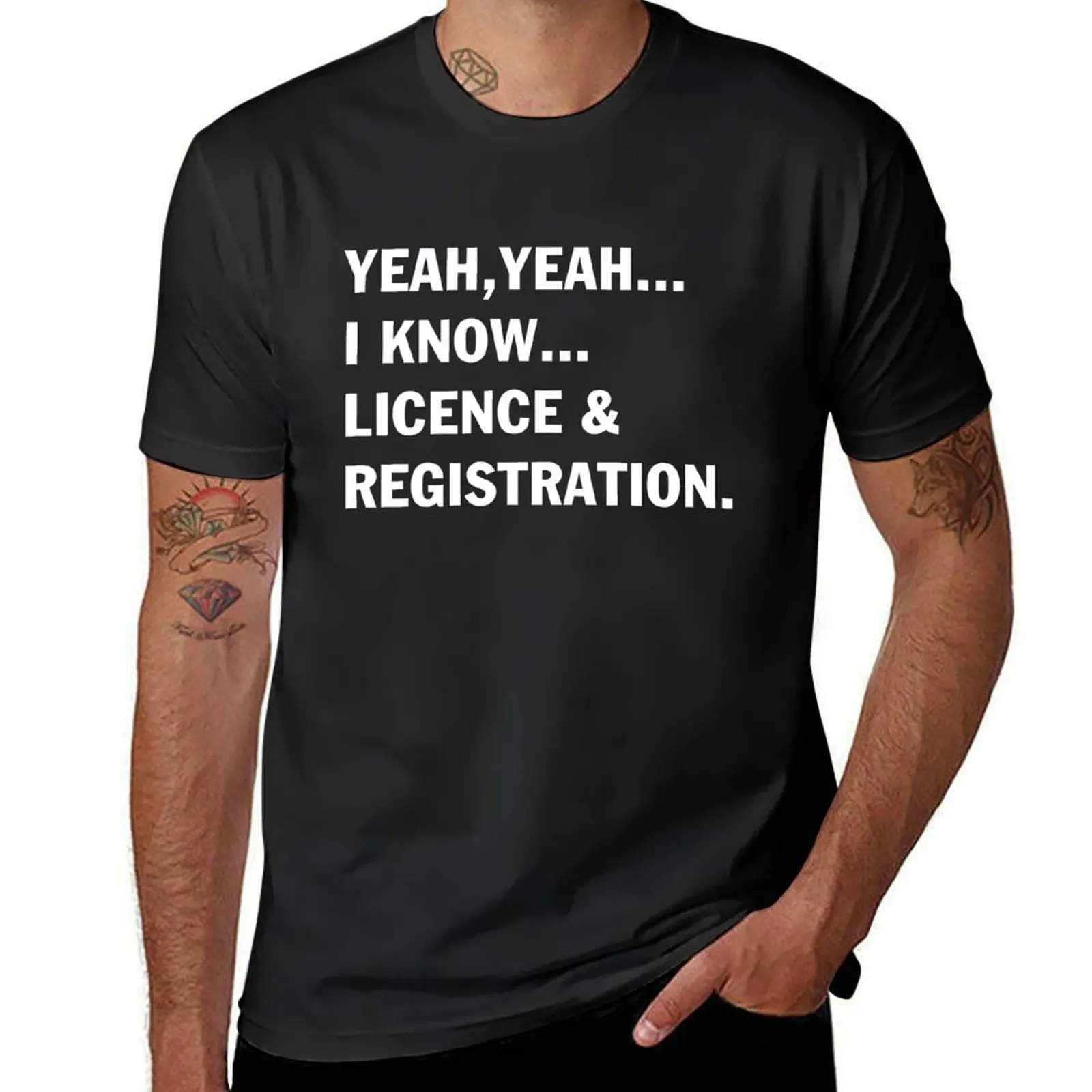

License & registration T-Shirt summer clothes customizeds boys whites aesthetic clothes t shirts for men pack