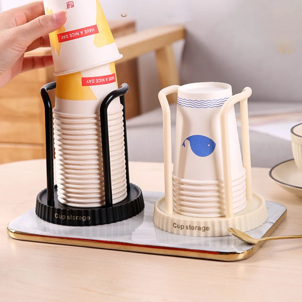 Multipurpose Paper Cup Holder Desktop Disposable Cups Organizer Dispenser  Durable Mini Tea Bags Coffee Pods Storage Organizer