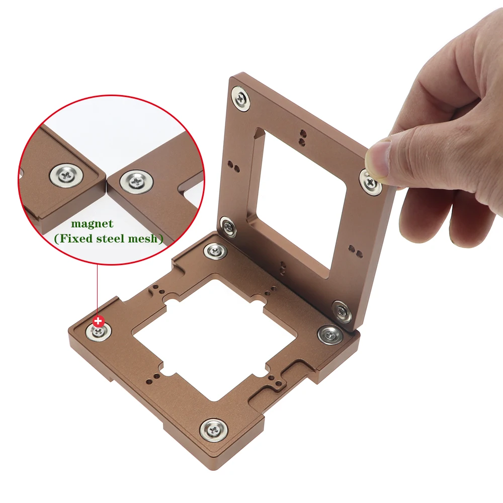 80mm/90mm Aluminium legierung BGA Reballing Station Kit 90*90mm BGA Reballing Station mit 10/Stk. BGA Universal Schablone Löt kugeln