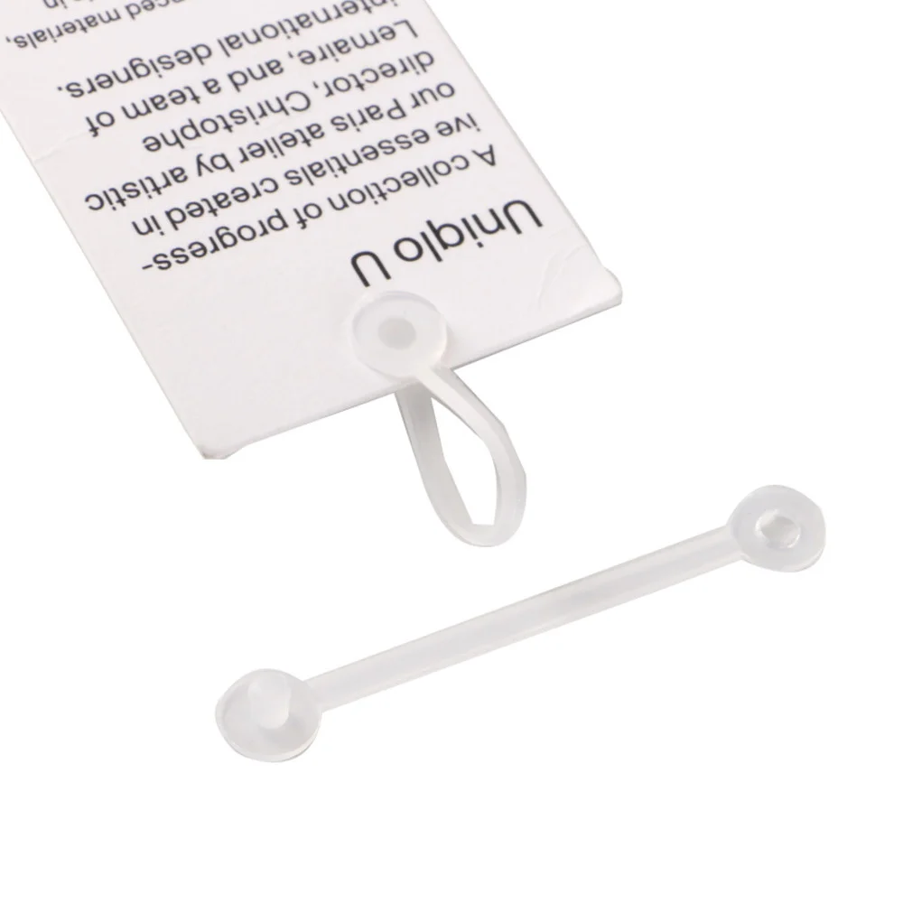 200 stücke Kunststoff Hängen Draht Ring Schnalle Lanyard Druckknopf Für Label Karte Tag Halter Auf Mesh Geneigt Käfig In einzelhandel Speichert – Detail 10