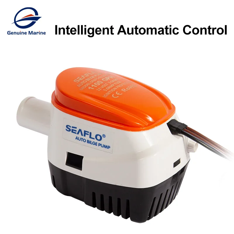 Seaflo 1100GPH Automatic Boat Bilge Pump 12V DC Auto Submersible Electric Water Pump Small Water Exhaust With Float Switch bilge pump marine water pump