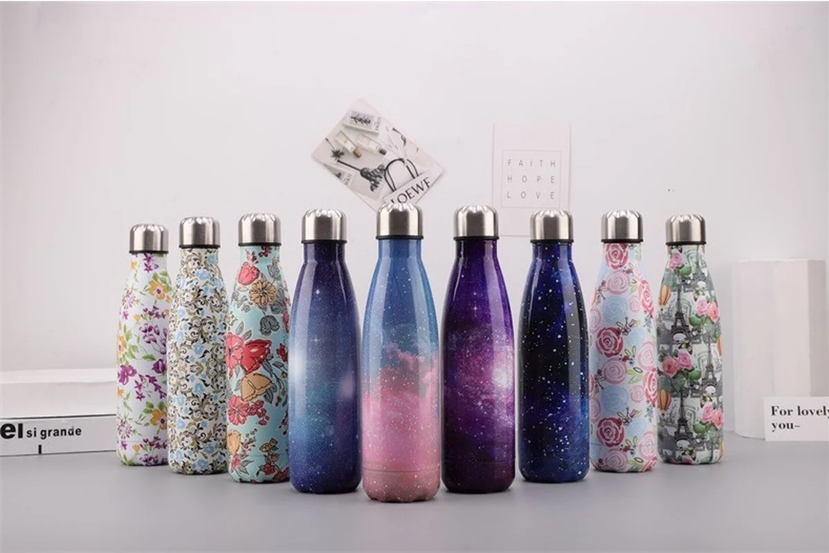 350/500/750/1000ml Double Wall Stainles Steel Water Bottle Thermos Keep Hot and Cold Insulated Vacuum Flask for Sport