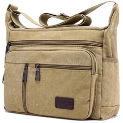 Laptop Briefcase Business Handbag for Men Large Capacity Messenger Shoulder Bag Canvas Tote Men's Briefcases Messenger Bags