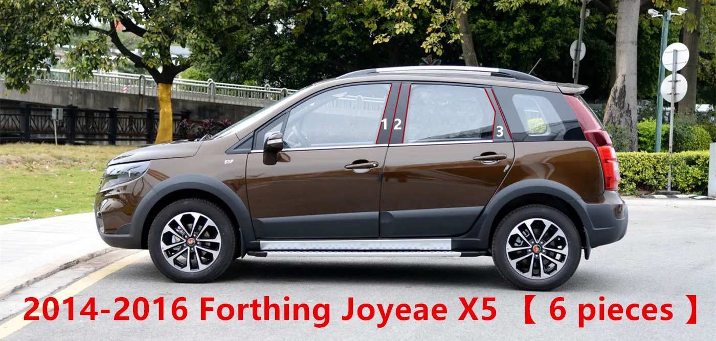 thumbnail image 1 of Adecuado para 2024 Forthing SX6 T5 EVO S50 Joyeae X5 X6 Lingzhi, moldura de ventana modificada especial para automóvil, parche decorativo de pilar negro para PC, 1 of 5