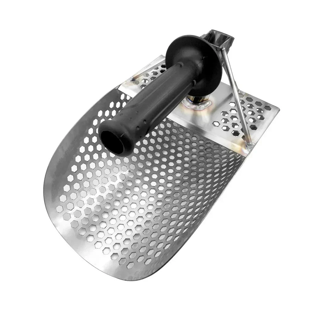 Stainless Steel with Handle Beach Sand Scoop，Underwater Searcher Tool Fast Treasure Sifting Gold Digging Spade Metal Shovel Tool