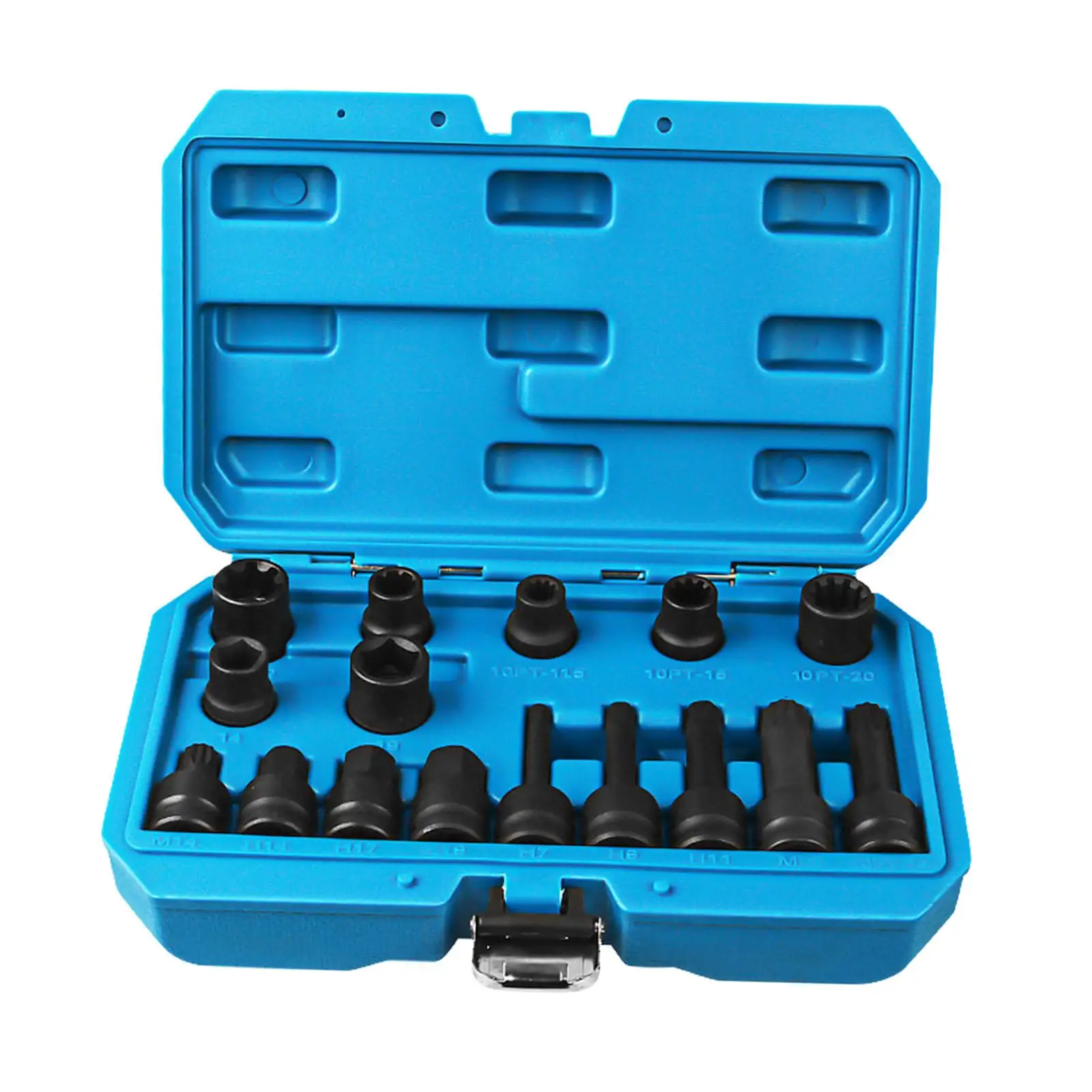 16x Brake Caliper Socket Tool with Case Square Brake Disc and Caliper Socket