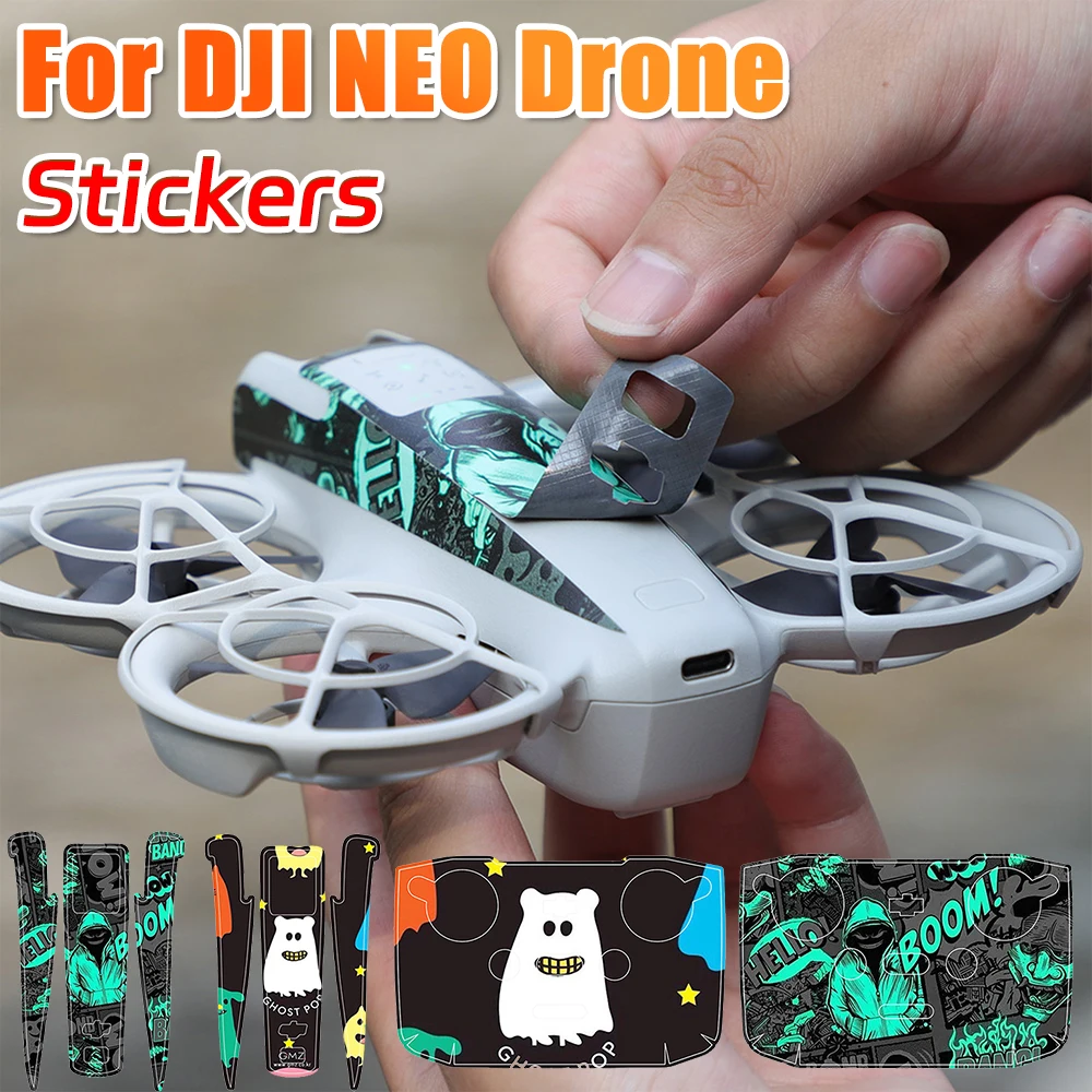 for Dji Neo Pvc Stickers Colorful Decorative Sticker Combo Protective Film Anti-Scratch Cool Skin for Dji Rc N3 Accessoriess