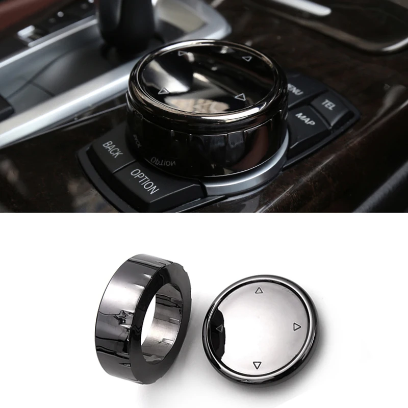 Car Multimedia Button Cover for IDrive Car Multimedia Button Cover Trim Knob Sticker for-BMW F10-F26