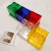 Convenient Money Box Kids Building Block Design Money Saving Box Transparent Easy to Use Piggy Bank for Household 2