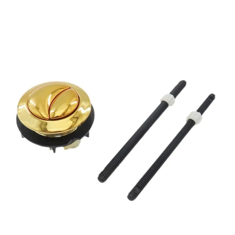 Gold Toilet Button, Circular Flush Switch, Old-fashioned Toilet Water Tank, Pressure Valve, Water Pumping Accessory, 38mm