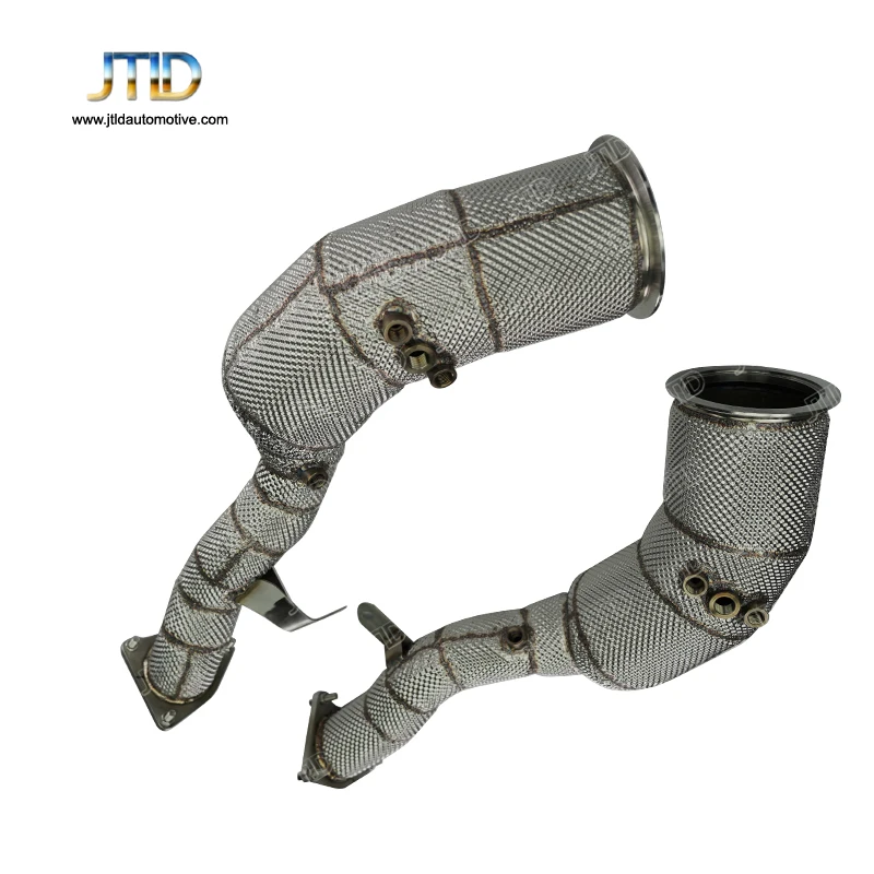 

JTLD Car Accessories Exhaust System High Flow Performance Downpipe for Porsche Macan Catless and with heat shield