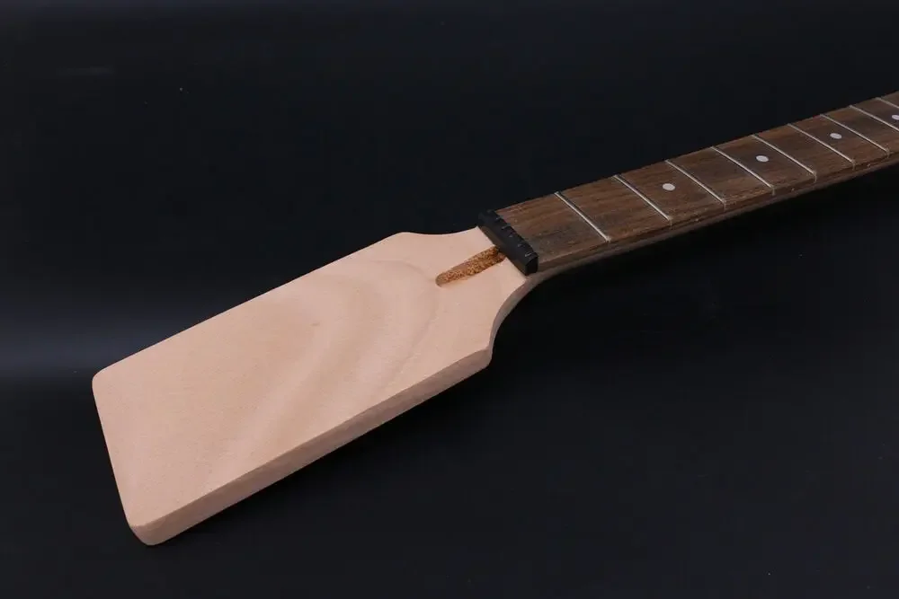 

Yinfente Unfinished Paddle Head Guitar Neck for 24 Fret 25.5 Inch Rosewood Fretboard Dots Inlay Set in Style DIY Project