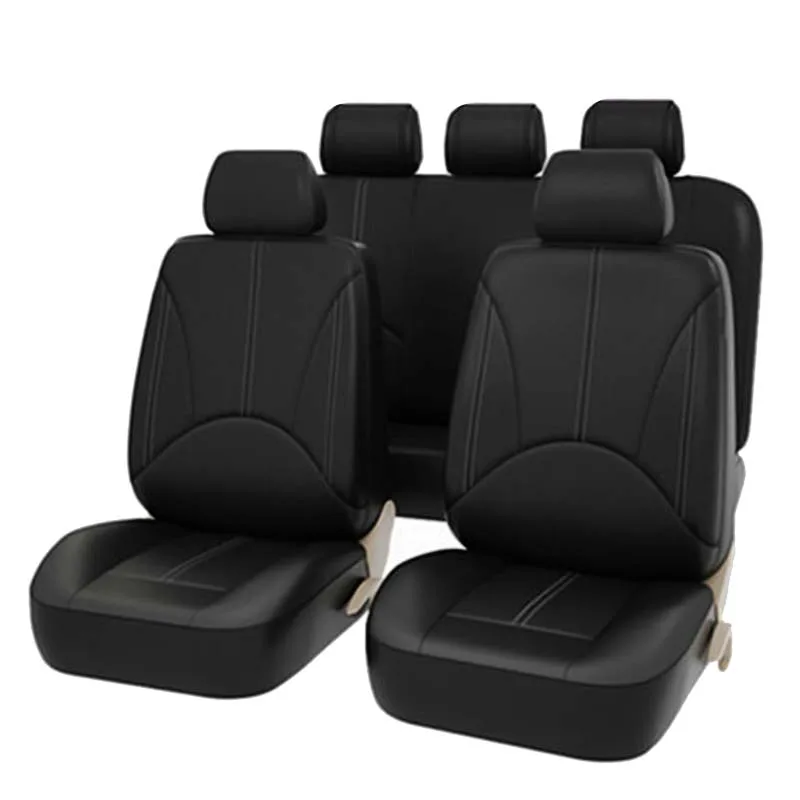 Car Seat Cover Set Breathable PU Leather Vehicle Seat Cushion Full Surround Cover for Car Full Protection Pad Fit 5-Seat Auto