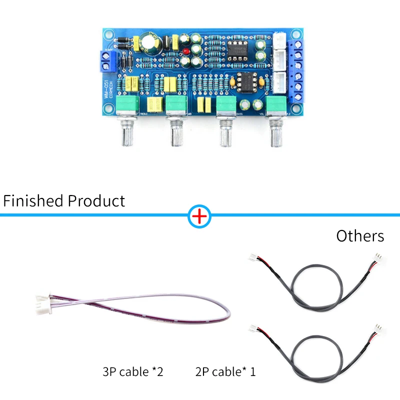 HiLetgo NE5532 Vorverstärker-Platine – Mit Bass & Höhen-Regelung, Für 12-25 V DC, 2.0 Kanäle