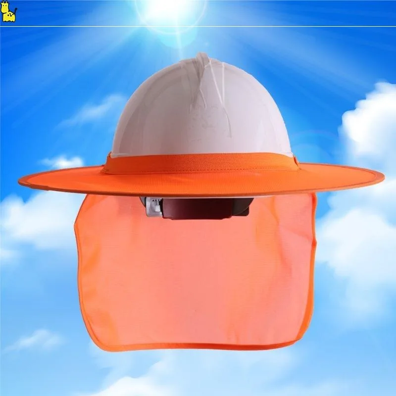 Summer Sun Shade Safety Hard Hat Neck Shield Helmet Reflective