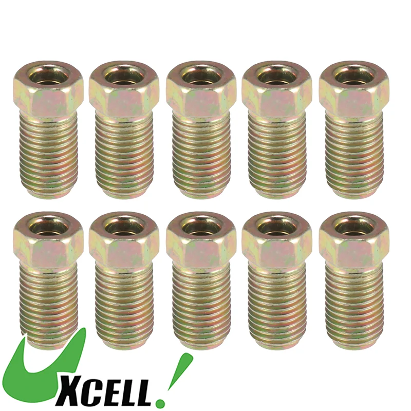 Brake Line Extension Nut Fittings 10pcs for 3/16" Steel Brake Line Tubing for Car brake pipe hose,brake line connector,brake connecting insert,brake line lock kit,brake cable
