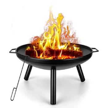 24 Inch Fire Bowl with Barbecue Tongs 1
